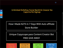 Tablet Screenshot of organicsearchtrafficbot.com